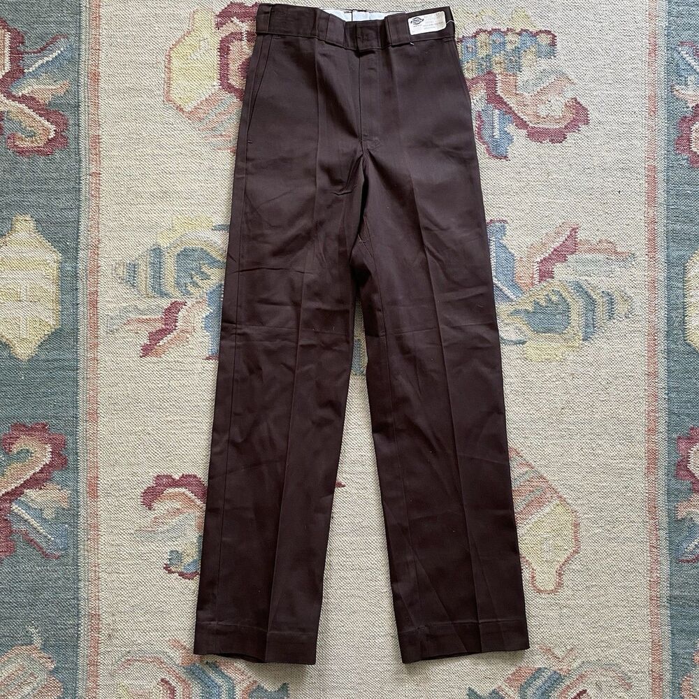Vintage Deadstock Dickies Brown Pants 27x32 80s Made in USA